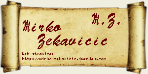 Mirko Zekavičić vizit kartica